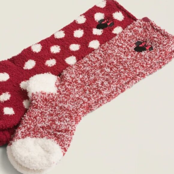 Barefoot Dreams Other - Barefoot Dreams CozyChic® Classic Disney Youth Minnie Mouse 2-pack Socks - NWT